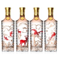 五粮液 福禄寿喜 52度500ml 浓香型白酒 礼盒装*4