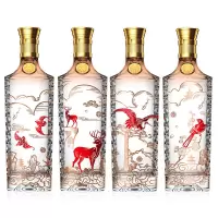 五粮液 福禄寿喜 52度500ml 浓香型白酒 礼盒装*4