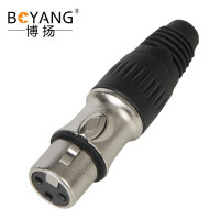 博扬(BOYANG)卡农头 公母KTV音响工程卡农母头话筒线平衡插头