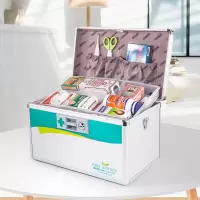 金隆兴(glosen)多功能医疗医药箱单位企业急救箱家用家庭急救药品收纳箱铝合金带锁密封配企业套装 12英寸