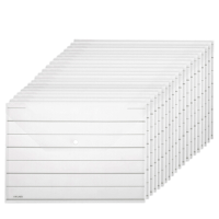 得力27021 A4条纹透明文件袋 按扣资料袋 试卷收纳袋 塑料档案袋20只