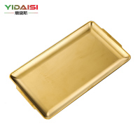 意黛斯(YIDAISI) 304不锈钢方盘韩式烤肉盘烧烤盘盘子长方形菜盘家用平底托盘中号长方盘(金色)[10个起售]