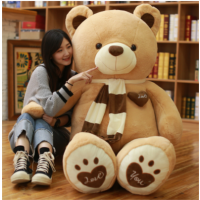 创意泰迪熊公仔毛绒玩具大号熊猫布娃娃圣诞情人节礼物(平躺尺寸1米)