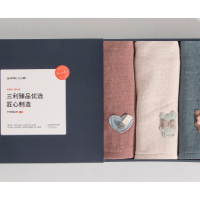 三利:布艺贴布绣童巾三条装25*50cmw01072