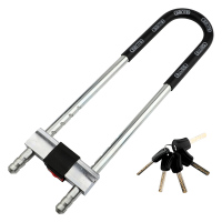 赛拓(SANTO)高强度抗剪防撬U型锁安全锁 双开玻璃门锁 电瓶车锁0071