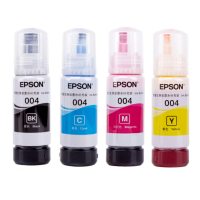原装爱普生004黑彩套装墨水
