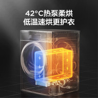 [洗烘套装]美的(Midea)洗烘滚筒10公斤大容量洗衣机 热泵烘干机套装MG100VT55DY+MH100VH05WY