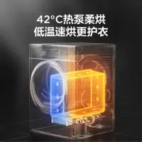 [洗烘套装]美的(Midea)洗烘滚筒10公斤大容量洗衣机 热泵烘干机套装MG100VT55DY+MH100VH05WY
