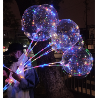 波波球发光 网红气球节日景区地摊地推礼品透明气球灯波波球(10个装)