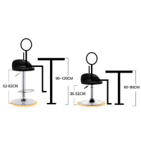 聚将吧台椅升降圆凳 黑色脚钉款 升降高速