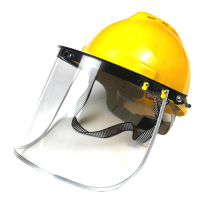cosmos 透明防护面罩安全帽面屏面具打磨防冲击防飞溅安全防护面具