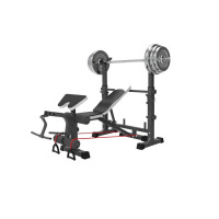 支援者 多功能举重床卧推架杠铃床杠铃套装健身器材 高配版举重床+1.8米直杆+65kg电镀杠铃片