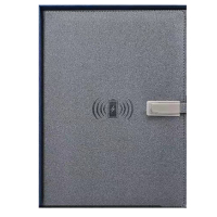 永友 多功能充电记事本 A5活页 银灰色