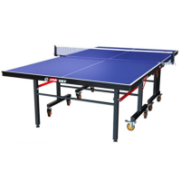 红双喜DHS 新款专业移动折叠乒乓球桌标准比赛乒乓球台TK2019(含一付两幅乒乓球拍、一桶乒乓球、网架)