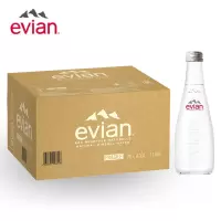 依云evian 天然矿泉水 330ml*20整箱玻璃瓶