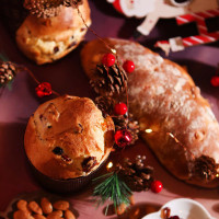 [凯熙烘焙]圣诞面包礼篮(潘娜托尼+史多伦)