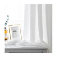 DP 现代简约纱帘 半遮光白纱窗纱帘(定制)0.5米/单价