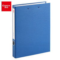 齐心(COMIX) NO.336 办公纸板夹A4 1.5寸 2孔D型夹+板夹 蓝色