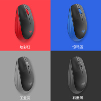 罗技(Logitech)M190无线鼠标 大手鼠标 炫彩红