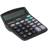 格瑞特宏歌X得 力 837ES 双电源桌面办公计算器 12位大屏幕桌面计算机 办公文具用品 1台