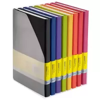 格瑞特宏歌X齐 心 C5902 A5/122张皮面本优品商务笔记本子会议记事本文具经典日记本 8色套装