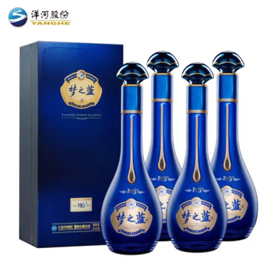 洋河 蓝色经典 浓香型白酒 梦之蓝 梦六+ 40.8度 550mL/ *4整箱装