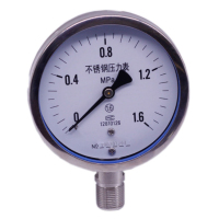 EPOT YBF100 1.6MPA氨用 高温蒸汽压力表 全304不锈钢压力表 防腐