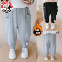 史努比(SNOOPY)童装儿童宽松休闲裤年秋冬款加绒长裤休闲裤运动生活系列AF075