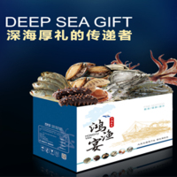 鸿渔宴海鲜礼盒 10种海鲜大礼包 野生头福鱼 野生石鲽鱼 野生燕鲅鱼 野生金鲳鱼 野生花蝶鱼 海捕对虾 皱纹盘鲍