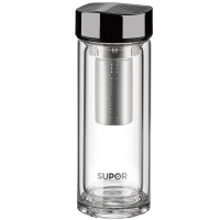 苏泊尔(SUPOR) KC33CP1 集茶耐热玻璃杯·尊系列330ml·乌木黑/楠木金