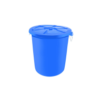 德重 大水桶 大号塑料桶 蓝色有盖(加厚款) 100升