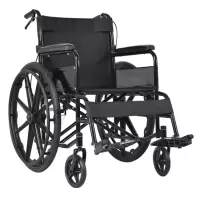 华腾手动轮椅轻便老人轮椅老年人助行器 黑色
