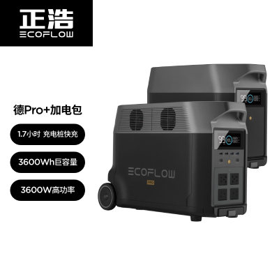 ECOFLOW正浩新品德 Pro3600Wh户外移动电源房车游艇移动电站大容量大功率户外电站德 Pro+加电包