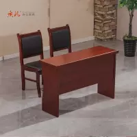 质凡办公家具培训桌油漆条形桌听讲桌办公桌学习桌带置物屉弧角ZFY-1004
