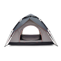宝荣洁(BAORONGJIE)户外防水出行露营登山郊游帐篷休闲帐篷3-4人多用自动帐篷-黑配灰DFJ-101