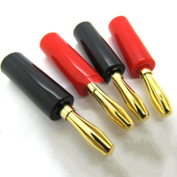 未易 音响线音箱香蕉头 功放喇叭线音频线接头 纯铜镀金4MM香蕉插头