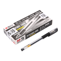晨光(M&G)文具Q7/0.5mm黑色中性笔 全针管签字笔 拔盖碳素笔 办公水笔 12支/盒VGP1220