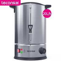 乐创 lecon 电热开水桶商用 不锈钢烧水桶热水桶大容量奶茶保温桶餐厅双层加厚
