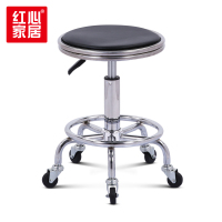 〖红心〗SHX-1简约吧台椅凳子旋转升降吧椅高脚圆吧台凳吧凳(带轮)