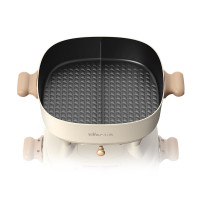 小熊(Bear)电火锅5L大容量电火锅电炒锅家用多功能电热锅DHG-C50S8 米黄色 单锅