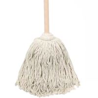 卓羽 圆头木杆墩布 白棉线吸水拖把 圆头白条(吸水)