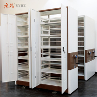 质凡文件资料架密集架移动式档案柜文件资料架钢制轨道手摇密集架手动密集柜每立方米单价