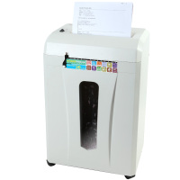齐心S330 碎纸机办公17L大容量电动大功率迷你文件段状粉碎机 白色