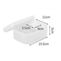 圣佳 收纳盒 白色 小号 六格 16*7*11cm(15.5cm*5cm*11cm)