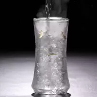 个杯堂 金银烧仙鹤双层玻璃杯-自在