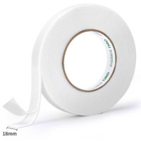 得力30411泡棉双面胶带18mm*5y*2.5mm(白)(1卷/袋) 20袋装