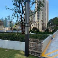 路灯200*200mm*3000(高)材质 镀锌板激光,米黄色亚克力 灯体高温静电喷塑