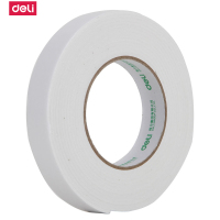 得力30412强力高粘度EVA泡棉双面胶带 24mm*5y*2.5mm 12卷袋装 白色30412