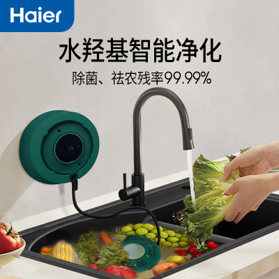 海尔(Haier)果蔬清洗机家用便携水果杀菌净化器蔬菜农药残留洗菜机HJ-F701
