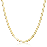 GZUAN古钻珠宝 蛇骨链 18K金ins风女士简约项链锁骨链 D1887